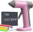 Katerk Cordless Hot Glue Gun Kit, 30s Fast Heat & 20 Colorful Sticks, Anti-drip & Auto shut-off for safe, Ideal for DIY, School Crafts & Repairs
