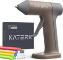 Katerk Cordless Hot Glue Gun Kit, 30s Fast Heat & 20 Colorful Sticks, Anti-drip & Auto shut-off for safe, Ideal for DIY, School Crafts & Repairs