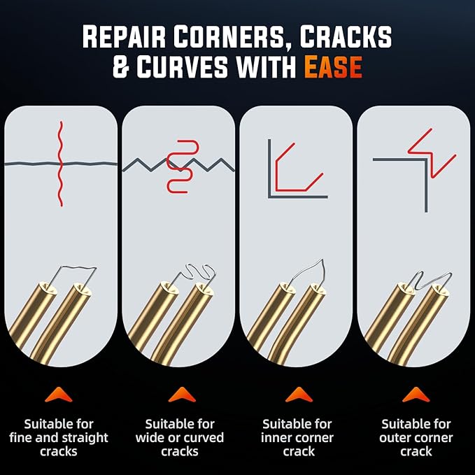 Katerk Cordless Plastic Welder with 400 Staples, 3-Temp Settings, USB Rechargeable