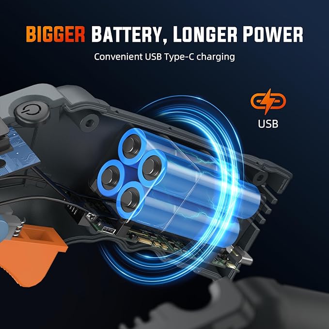 Katerk Cordless Plastic Welder with 400 Staples, 3-Temp Settings, USB Rechargeable