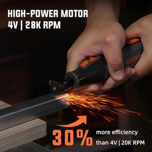 Katerk Cordless 4V Rotary Tool Kit, 6-Speed with 70 Accessories – Sanding, Polishing, Drilling, Etching, Grinding, Wood Carving